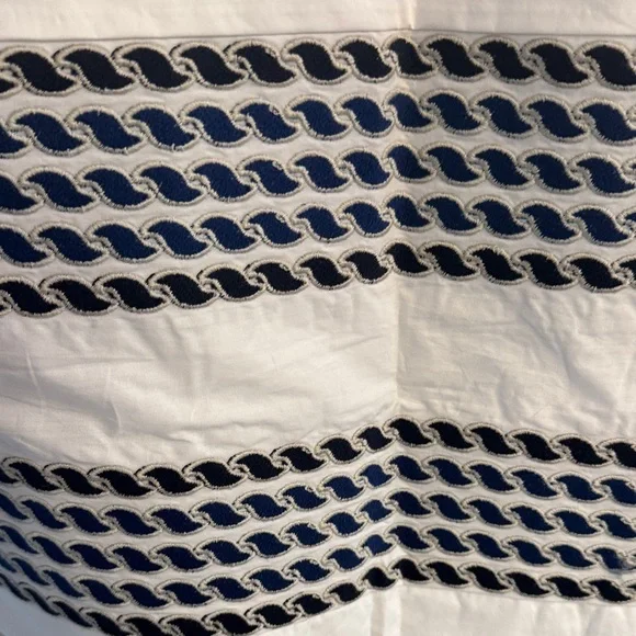 Tuckernuck White High Tide Collared Dress with Black/ Navy Hem Pattern XXXL NWT - Picture 10 of 11